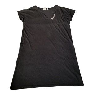 Disney Junk Food Black "Believe" Sleep Shirt Dress